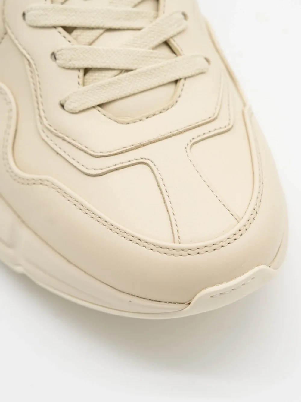 size 40.5G 10.5 US Gucci Rhyton Ivory GG cut Out Pink Leather Sneakers - Picture 7 of 12